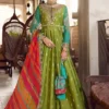 Maria-B-Sateen-Collection-2022-CST-502-Green and Ferozi