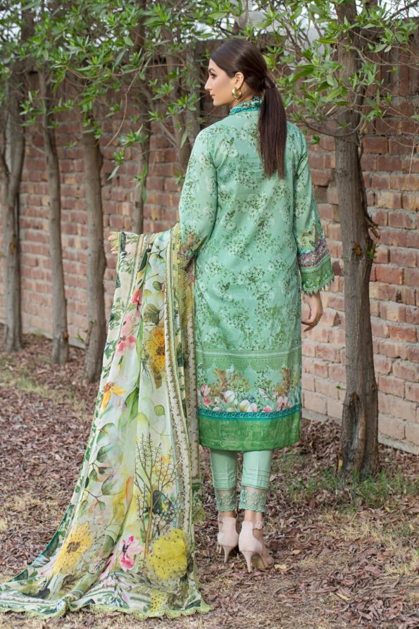 Noorjahan By Mausummery 3pc Embroided Collection Teakwood B