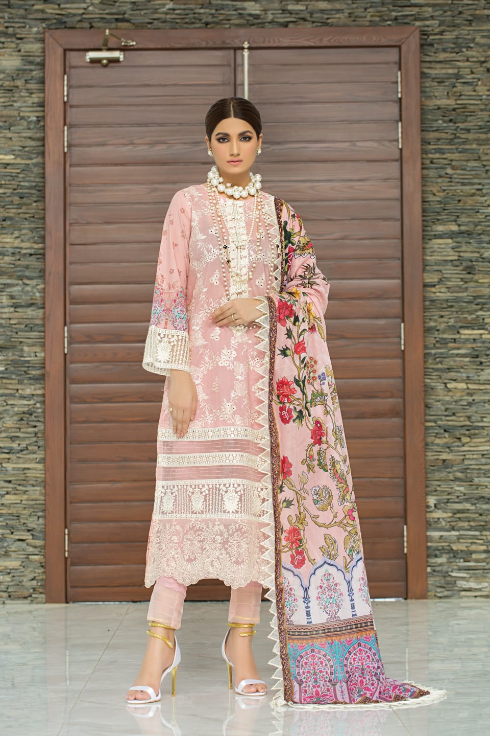 Noorjahan by Mausummery 3pc Embroided collection toona A