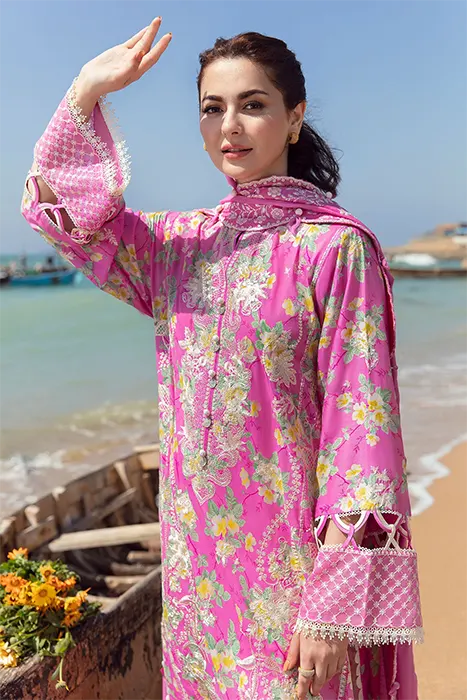 pakistani zaha lawn pink suits