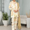 A Cream Colour Printed Suit By Humdum Rang E Bahar