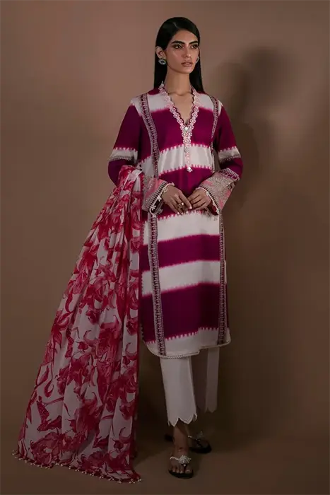 A beautiful Red Pakistani suit by Sana Safinaz Mahay