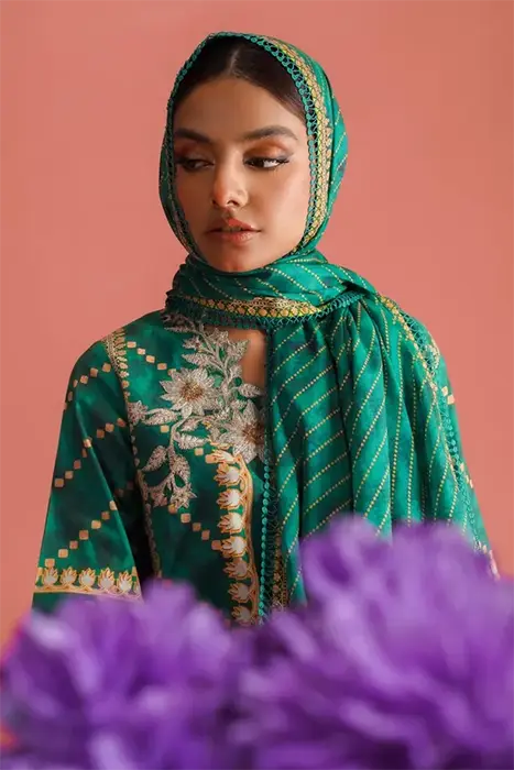 A Beautiful Green pakistani suit