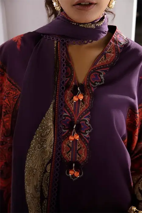 A wine pakistani suit
