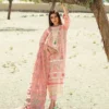 Maryam Hussain luxury lawn vol. 2 PEACHES b