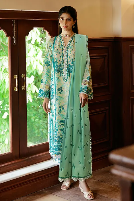 A Green suit by Zaha Lawn
