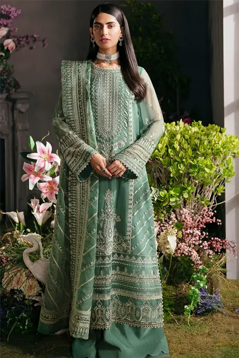 Afrozeh La Fuchsia Luxury Formals Pakistani Suits 23 Sea mist a