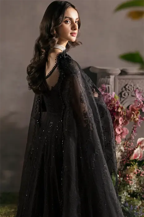 Afrozeh La Fuchsia Luxury Formals Pakistani Suits'23 Ebony b