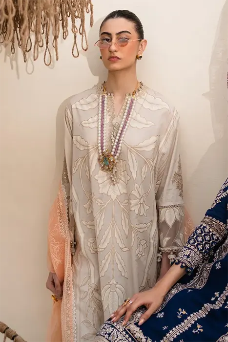 A Printed Pakistani Suit by Sana Safinaz Lawn Collections