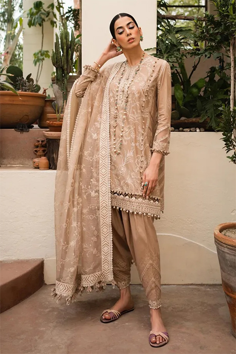 A Beautiful Golden Pakistani Suit by Sana Safinaz