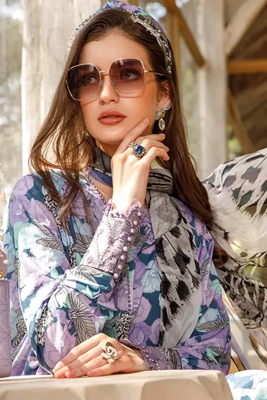 Maria B Pakistani dress with abstract print