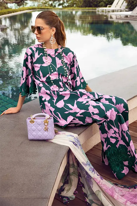 A Beautiful floral pakistani suit by Maria B M.prints