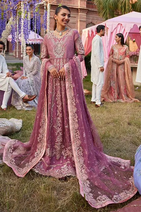 Mushq Izhar Unstitched Luxury Chiffon Pakistani Suit - Hania a