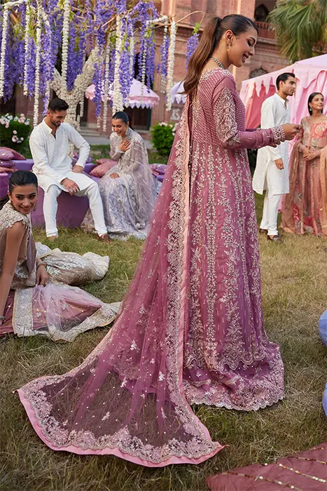 Mushq Izhar Unstitched Luxury Chiffon Pakistani Suit - Hania b