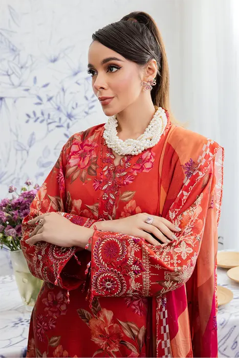 A Red paksitani suits colour by Nureh Gardenia