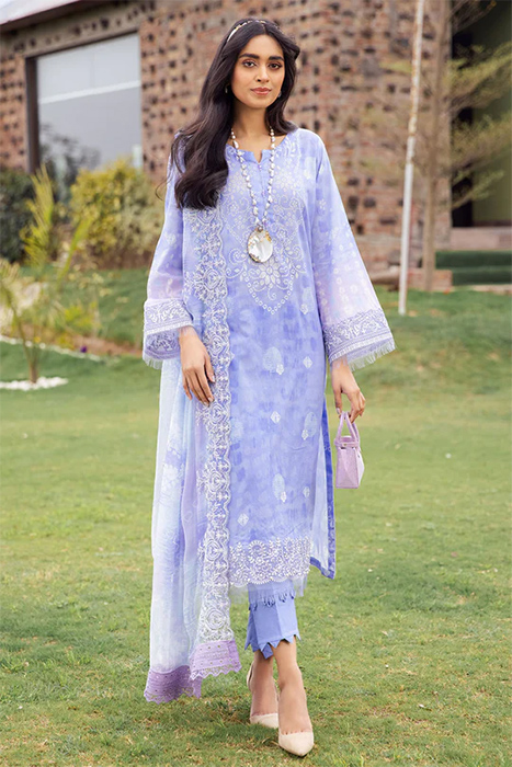 A Lavender colour Pakistani suits by Nureh Gardenia