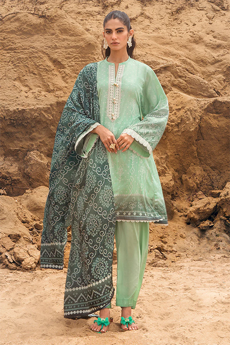 Cross Stitch Cotton Satin Unstitched Pakistani Suits - JADE ADORN a