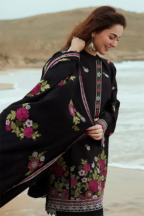 Cross Stitch Cotton Satin Unstitched Pakistani Suits - RAVEN ORCHARD d