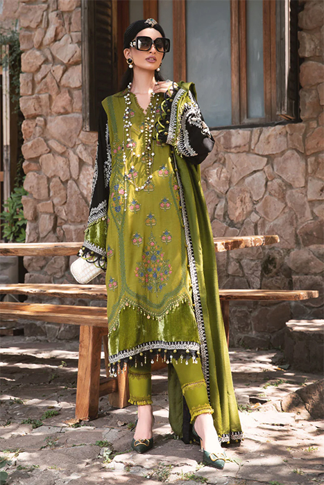 Maria B Linen Winter Pakistani Collection - DL-1011-Green a