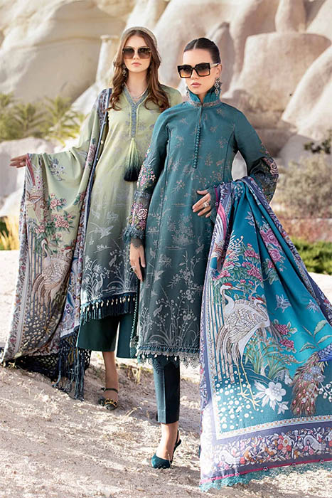 Maria B Unstitched M.Prints Pakistani Winter Dresses - MPT-2007-A a