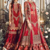 Maria B Unstitched Mbroidered Pakistani Suit - Maroon BD-2708 a