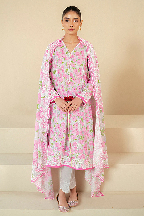 Daily Lawn by Cross Stitch 2024 Pakistani Suits - FLORAL WIND-3 PIECE LAWN SUIT a