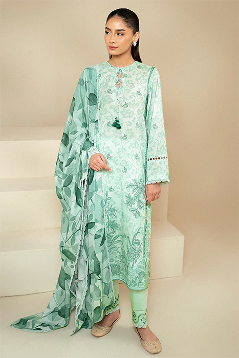 Daily Lawn by Cross Stitch 2024 Pakistani Suits - MINTY MEADOW-3 PIECE LAWN SUIT a