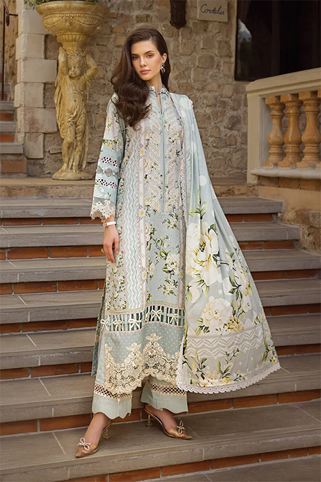 Elaf Print Chikankari 2024 Pakistani Summer Suits - ECT-05A WATERLILLY a