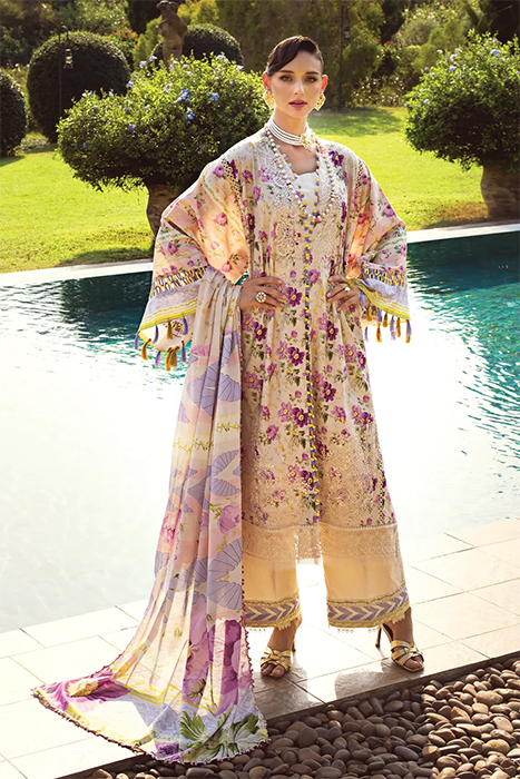 Elaf Print Chikankari 2024 Pakistani Summer Suits - ECT-06A RIVERDALE a