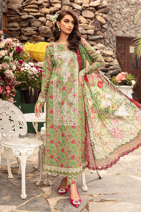 Maria.B Unstitched M Prints Collection 2024 - MPT-2113-B a