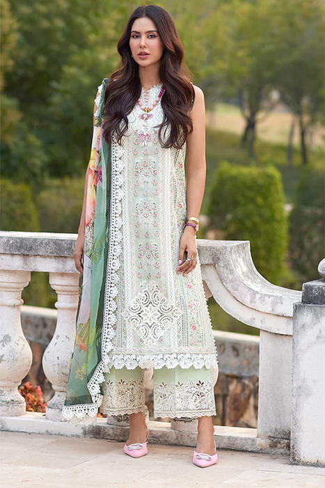Mushq Luxury Lawn 2024 - Te Amo Pakistani Suits - RAVENNA ROMANCE a