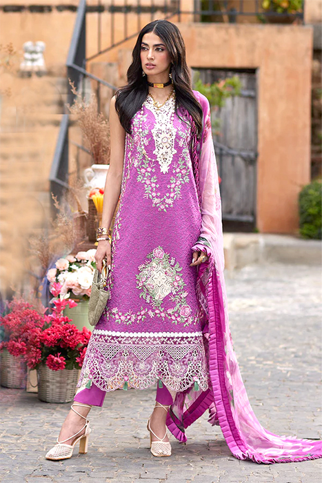 Mushq Luxury Lawn 2024 - Te Amo Pakistani Suits - ROMA RAPTURE a