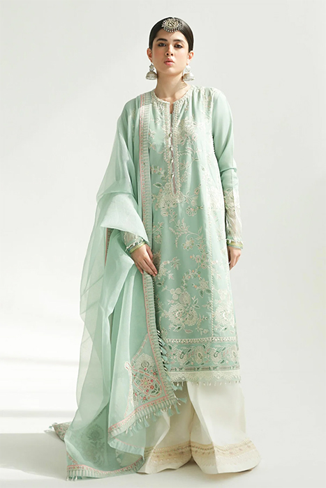 Zara Shahjahan Luxury Lawn 2024 Pakistani Suit - AMIRA-5B a