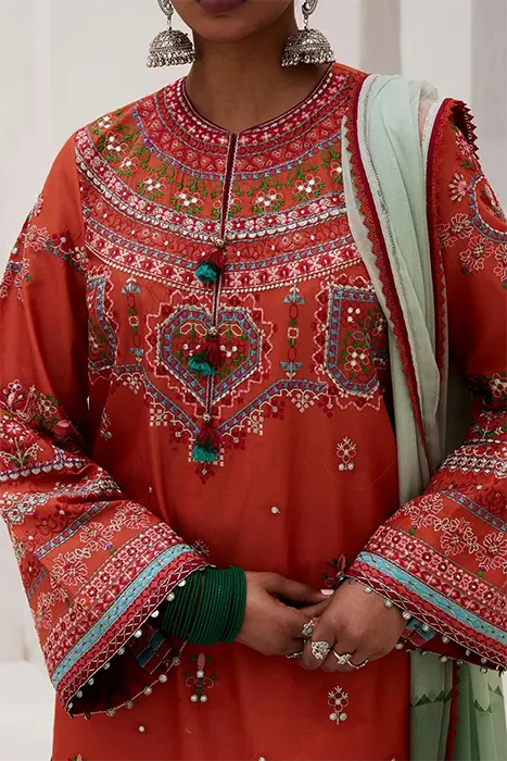 Zara Shahjahan Luxury Lawn 2024 Pakistani Suit - LAMIA-7A b