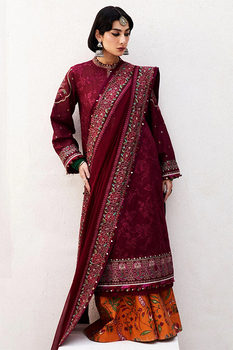 Zara Shahjahan Luxury Lawn 2024 Pakistani Suit - PARSA-9A a