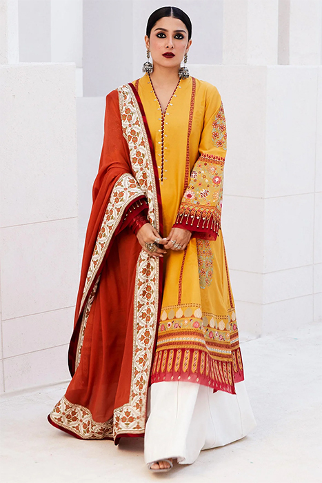 Zara Shahjahan Luxury Lawn 2024 Pakistani Suit - SANDAL-10A a