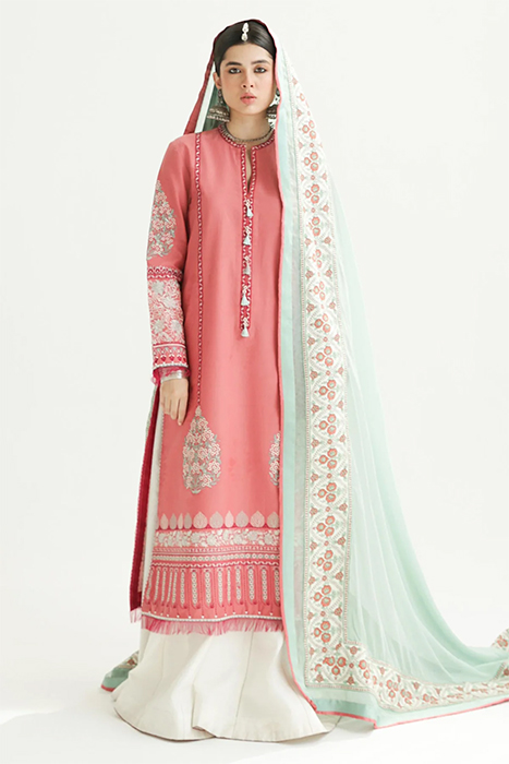 Zara Shahjahan Luxury Lawn 2024 Pakistani Suit - SANDAL-10B a