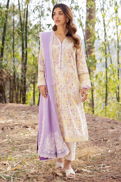 8-Zaha Lawn 2024 Pakistani Suits - SEZEM (ZL24-13 A) a