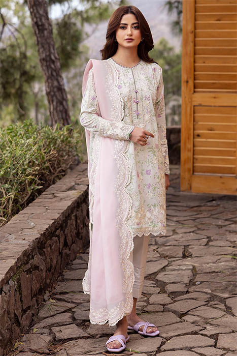 Zaha Lawn 2024 Pakistani Suits - LEYLA (ZL24-12 B) a