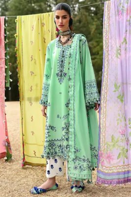 Zaha Lawn Pastel Green Salwar Suit